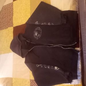 Distressed Harley Davidson zip hoodie XL